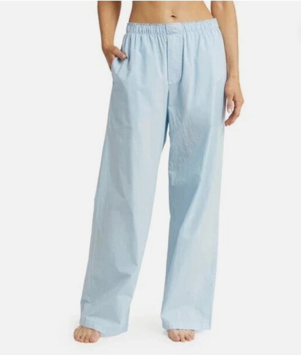 SKIMS Blue Poplin Unisex Sleep Pant | Size 4X